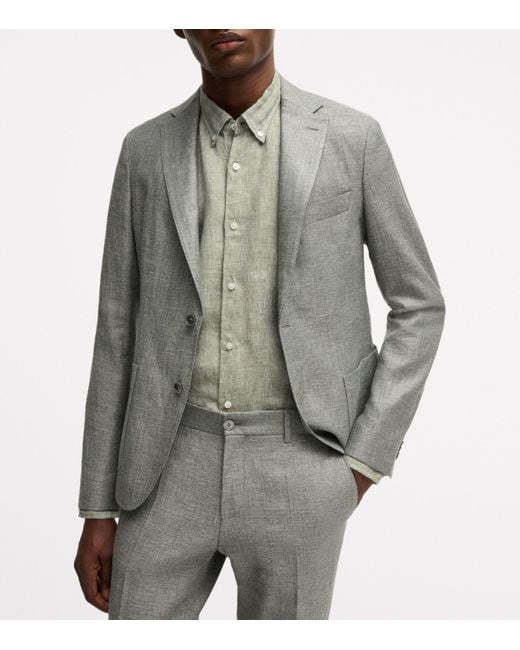 Boss Green Linen Shirt for men