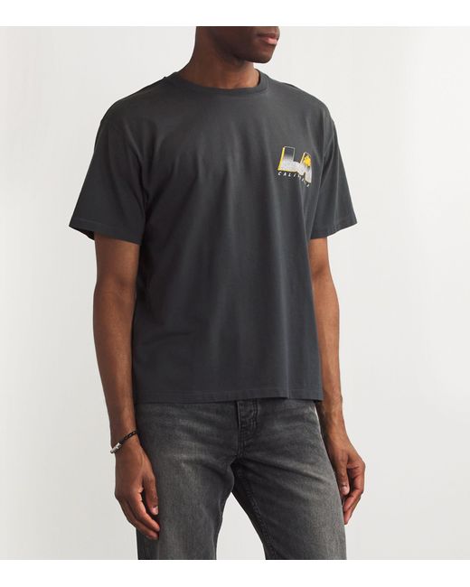 FRAME Black Printed T-shirt for men