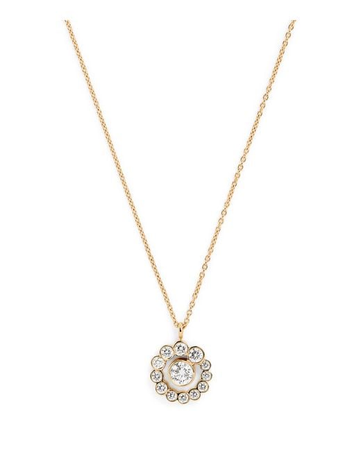 Sophie Bille Brahe Metallic And Diamond Lily Fleur Simple Necklace