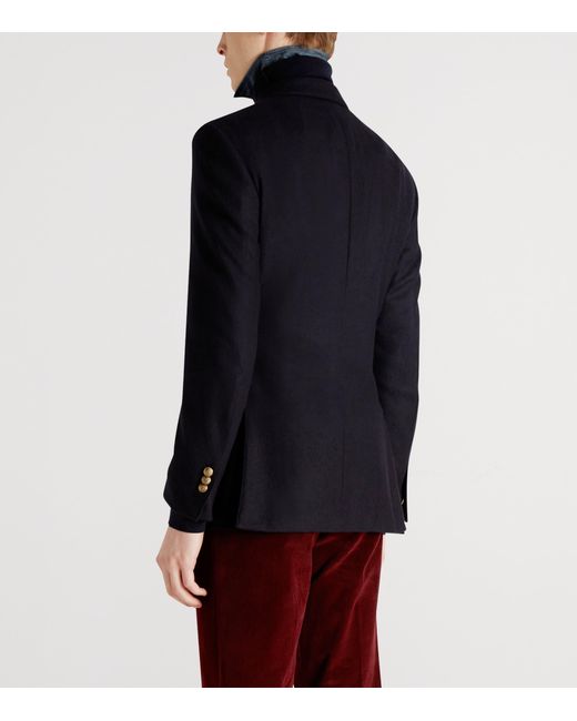 Dunhill Blue Cashmere Bourdon Blazer for men