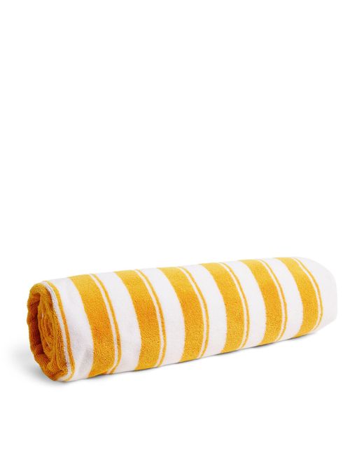 Jacquemus Yellow Two-sided Striped Beach Towel