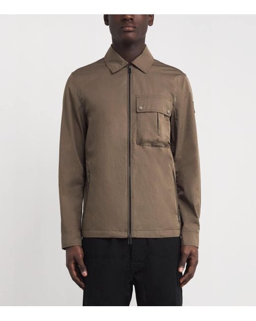 Belstaff Brown Water-Repellent Drome Overshirt for men