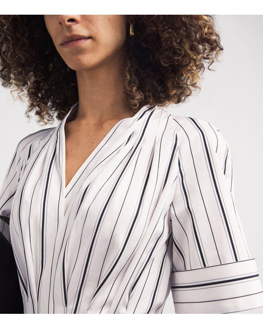 Adam Lippes White Belted Nansi Midi Dress