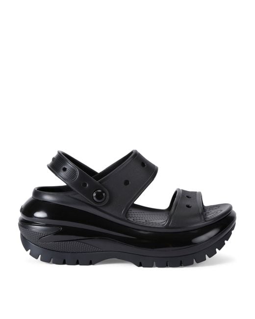 CROCSTM Black Mega Crush Platform Sandals