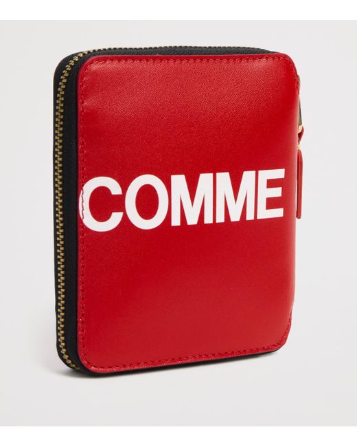 Comme des Garçons Red Extra Large Logo Zipped Wallet for men