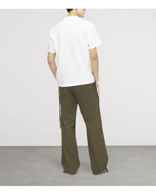 McQueen Green Lace-Up Trousers for men