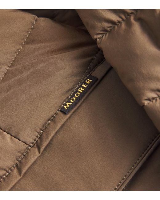 Moorer Brown Water-Repellent Zavyer Jacket for men