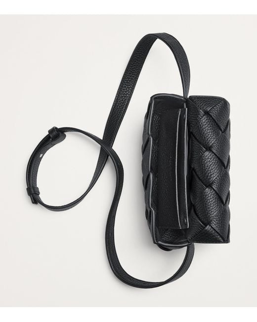 Bottega Veneta Black Leather Diago Belt Bag for men