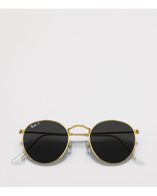 Ray-Ban Brown Rb3447 Round Metal Round Sunglasses for men