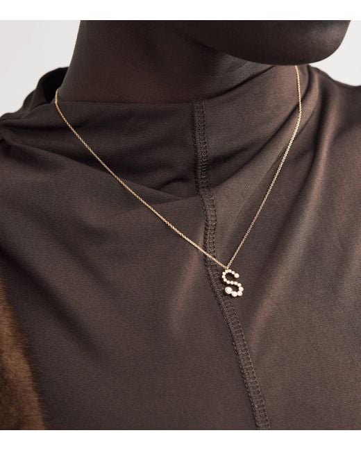 Sophie Bille Brahe Metallic And Diamond Soprano 'S' Necklace
