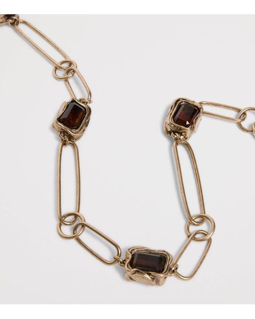 Weekend by Maxmara White Jewel-Embellished Necklace