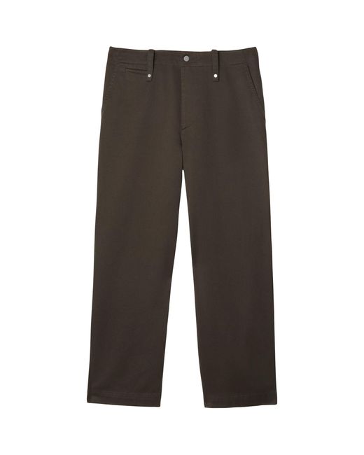 Burberry Gray Cotton Relaxed Trousers for men