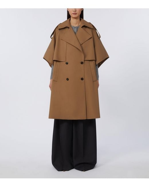 Max Mara Brown Cashmere Double-Breasted Cape