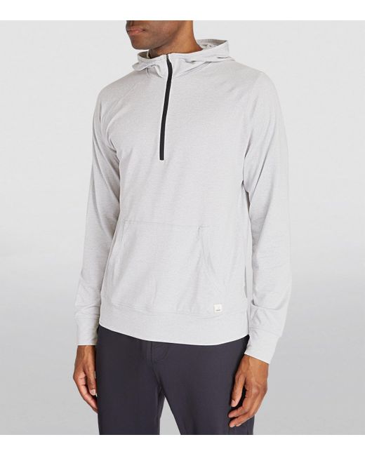 vuori White Ponto Performance Half-Zip Hoodie for men