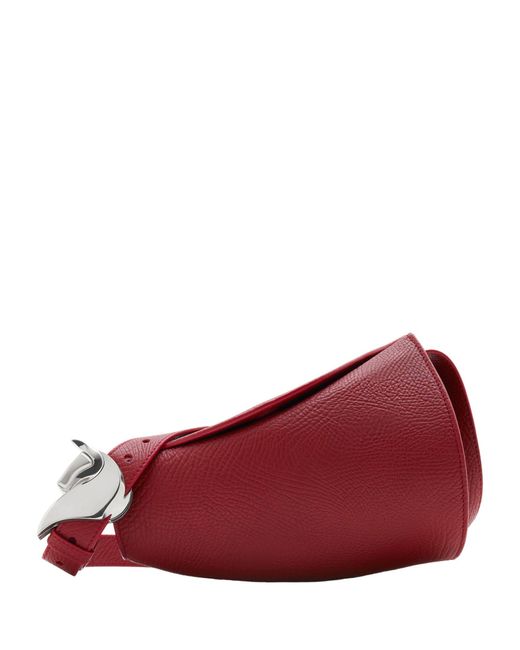 Burberry Red Small Leather Horn Shoulder Bag