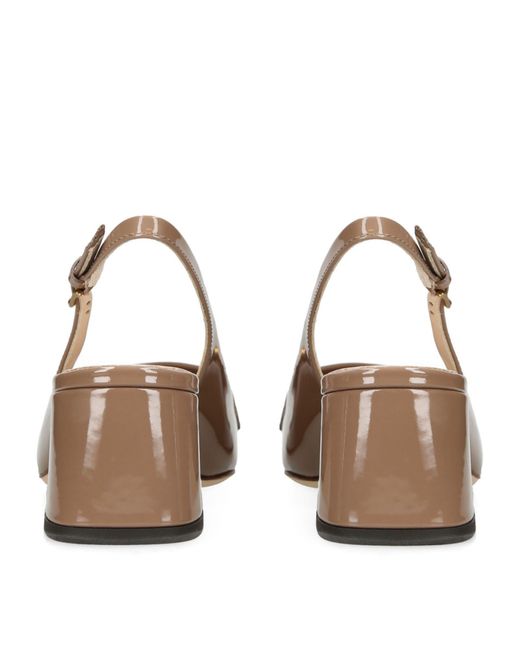 Tod's Brown Leather Kate Slingback Pumps 50