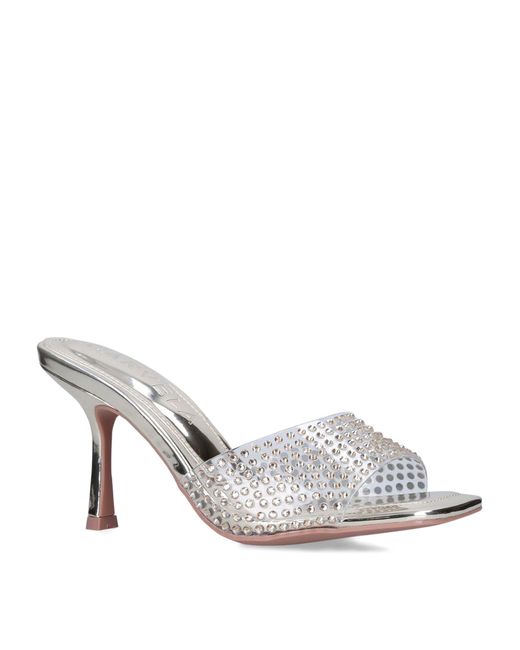 Carvela Kurt Geiger Embellished Shimmer Mules in Gold (Metallic) - Lyst