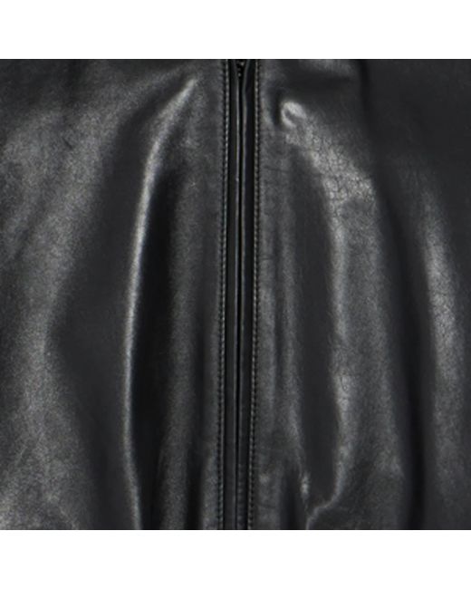 Balenciaga Black Leather Harrington Jacket for men