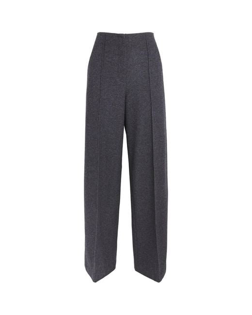 PAIGE Blue Wool-Blend Vicenza Trousers