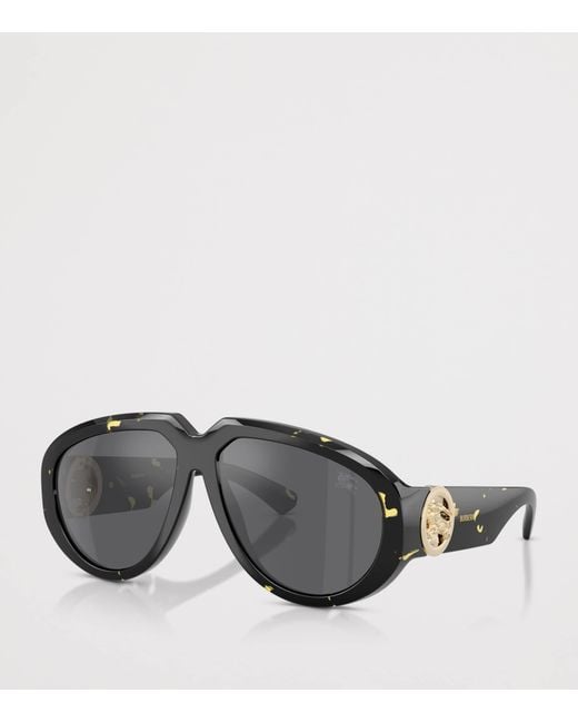 Burberry Gray Pilot Sunglasses