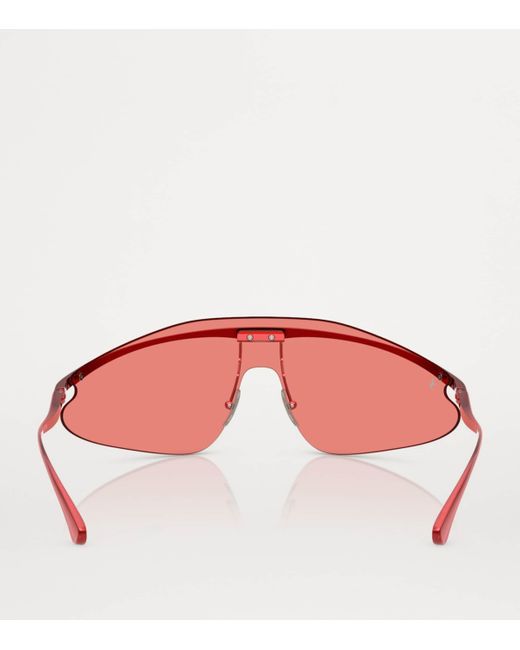 Ferrari Pink Metal Irregular Sunglasses