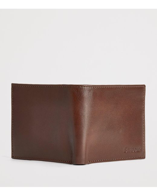 Barbour Brown Leather Colwell Bifold Wallet for men