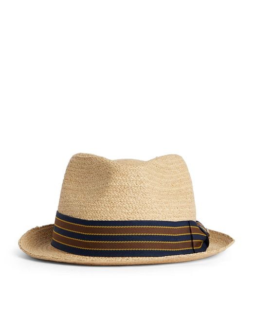 Stetson Raffia Trilby Hat in Natural for Men | Lyst UK
