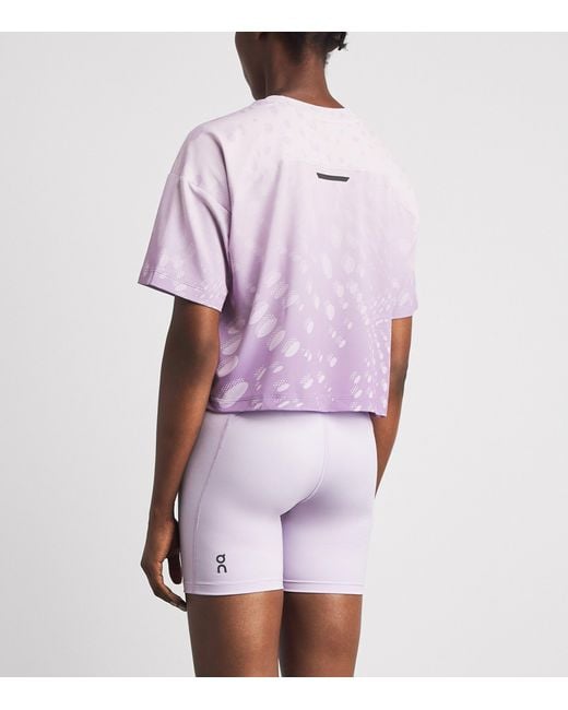 On Shoes Purple Performance Volt T-Shirt