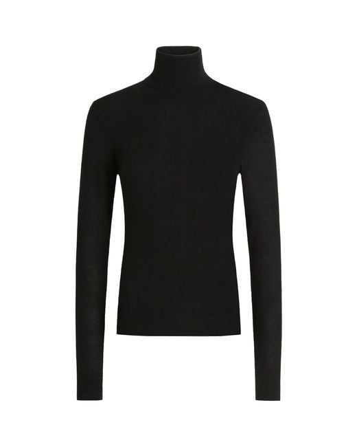 Dolce & Gabbana Black Cashmere Rollneck Sweater