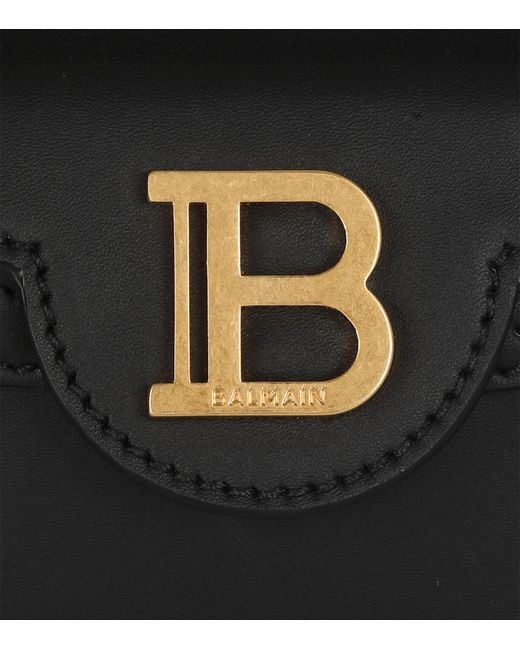 Balmain Black Leather B-buzz 19 Top-handle Bag