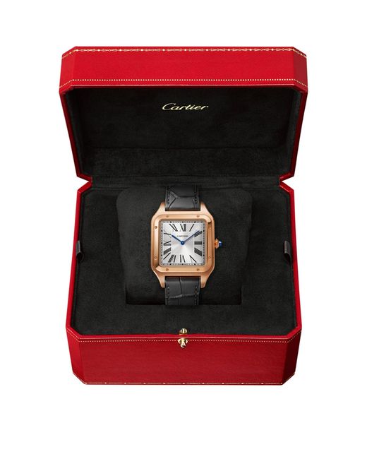 Cartier Gray Rose Gold Drive De Watch 46mm for men