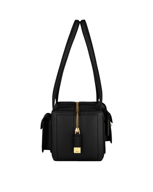 Chopard Black Leather Ice Cube Shoulder Bag