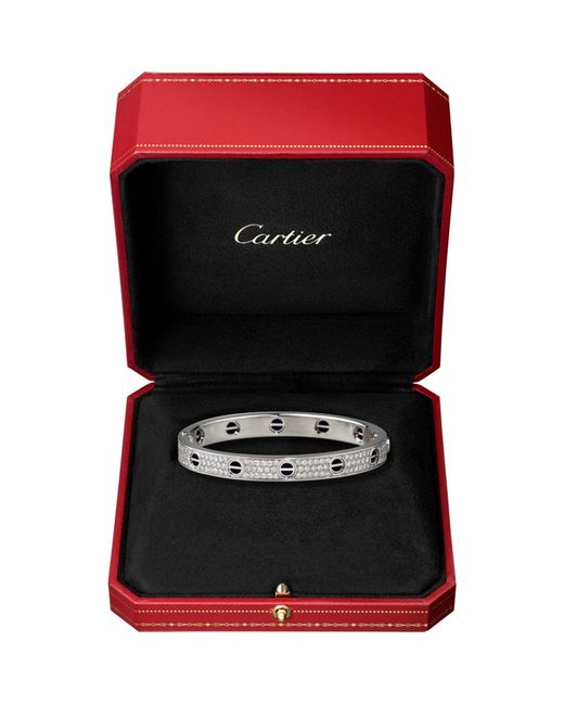 Cartier White Gold And Diamond-paved Love Bracelet