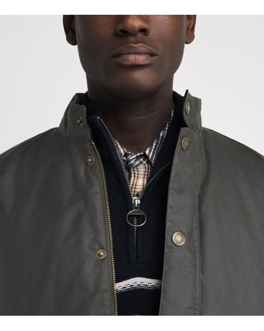 Barbour Black Waxed Cordhill Jacket for men