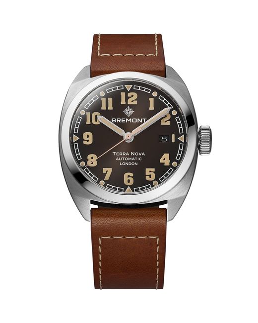Bremont Green Stainless Steel And Leather Terra Nova Field Watch