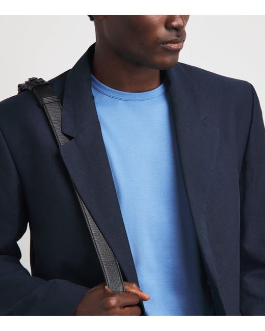 Sunspel Blue Supima Cotton Classic T-Shirt for men