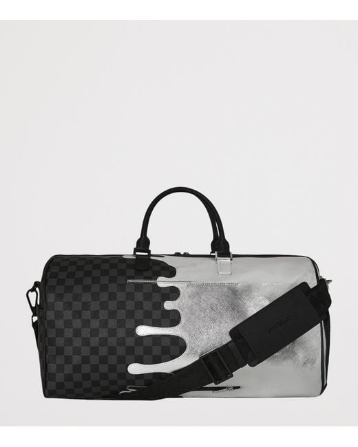 Sprayground Black Side Drip Duffle Bag for men