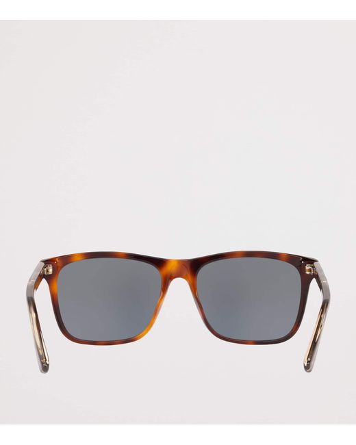 Gucci Gray Acetate Rectangle Sunglasses for men