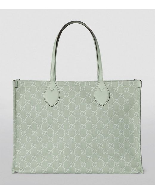 Gucci Green Large Ophidia Gg Tote Bag