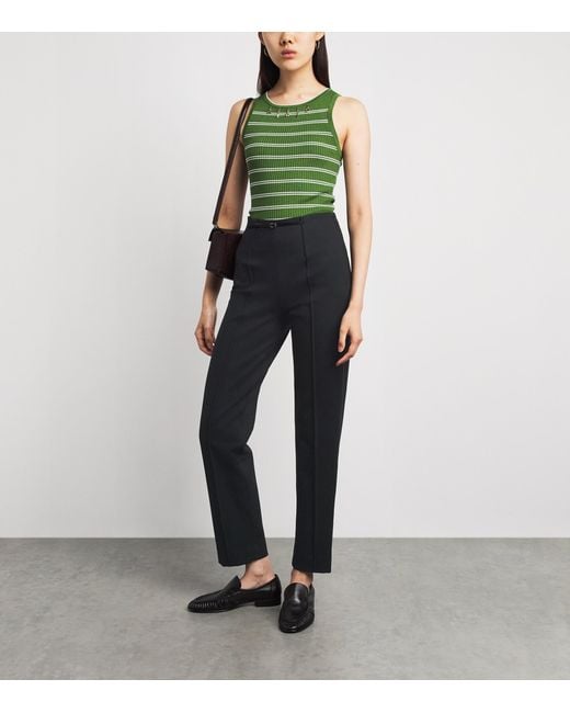 Sandro Black Belted Tapered Trousers