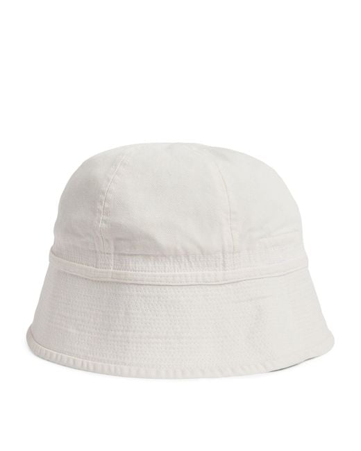 Polo Ralph Lauren White Cotton Printed Bucket Hat for men