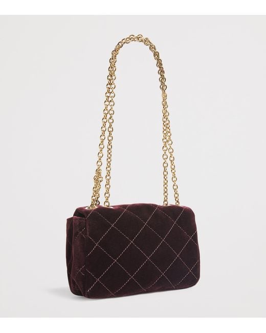 Chloé White Small Velvet Heritage Shoulder Bag