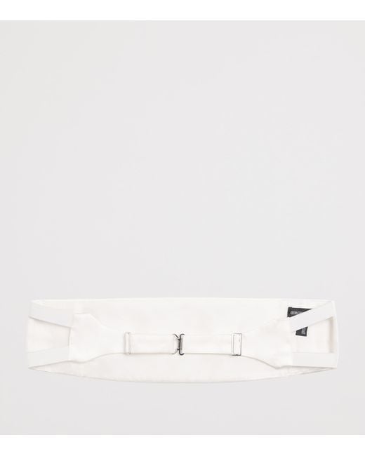 Giorgio Armani White Silk Cummerbund for men