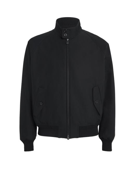 Ralph Lauren Black Silk Saunders Bomber Jacket for men