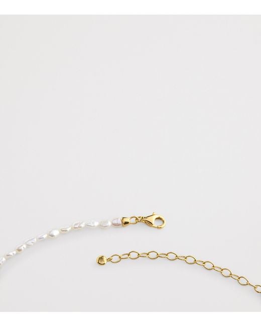 Monica Vinader White Vermeil And Pearl Capri Necklace