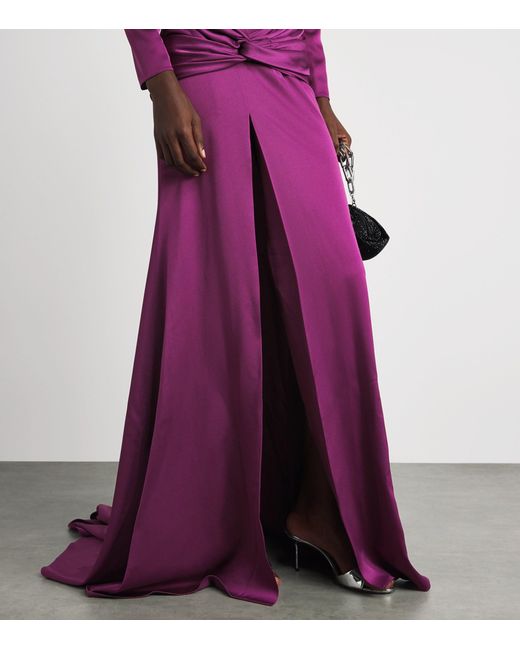 Alex Perry Purple Satin Crêpe Gown