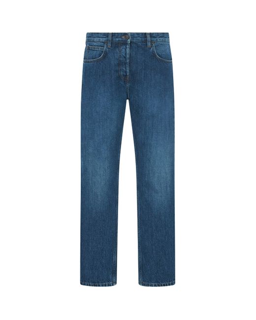 The Row Blue Riaco Mid-Rise Slim Jeans