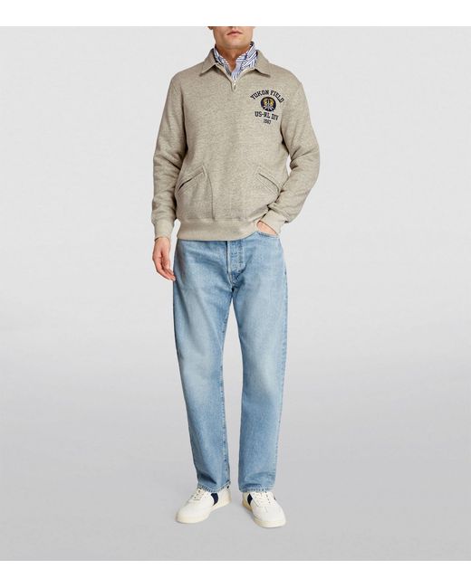 Polo Ralph Lauren Gray Vintage-embroidered Fleece Sweatshirt for men