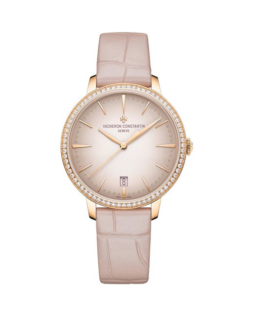 Vacheron Constantin Metallic Rose And Diamond Patrimony Self-Winding Watch