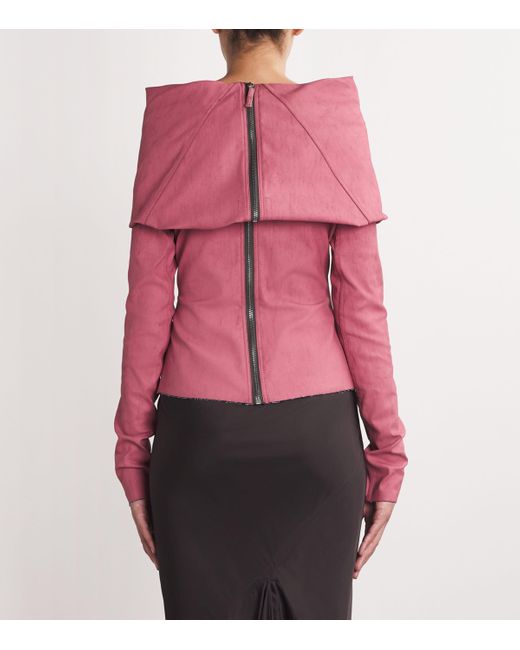 Rick Owens Pink Draped Thulian Top